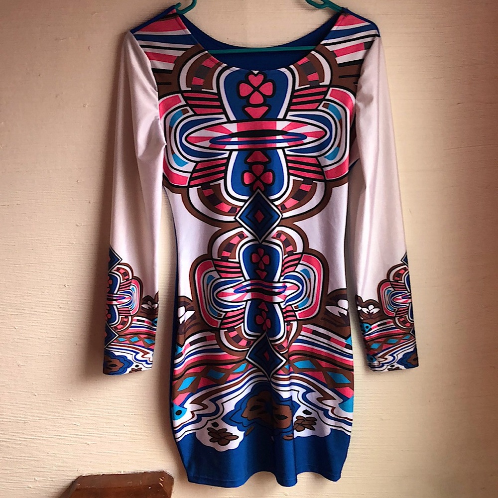 Psychedelic Body Con Dress